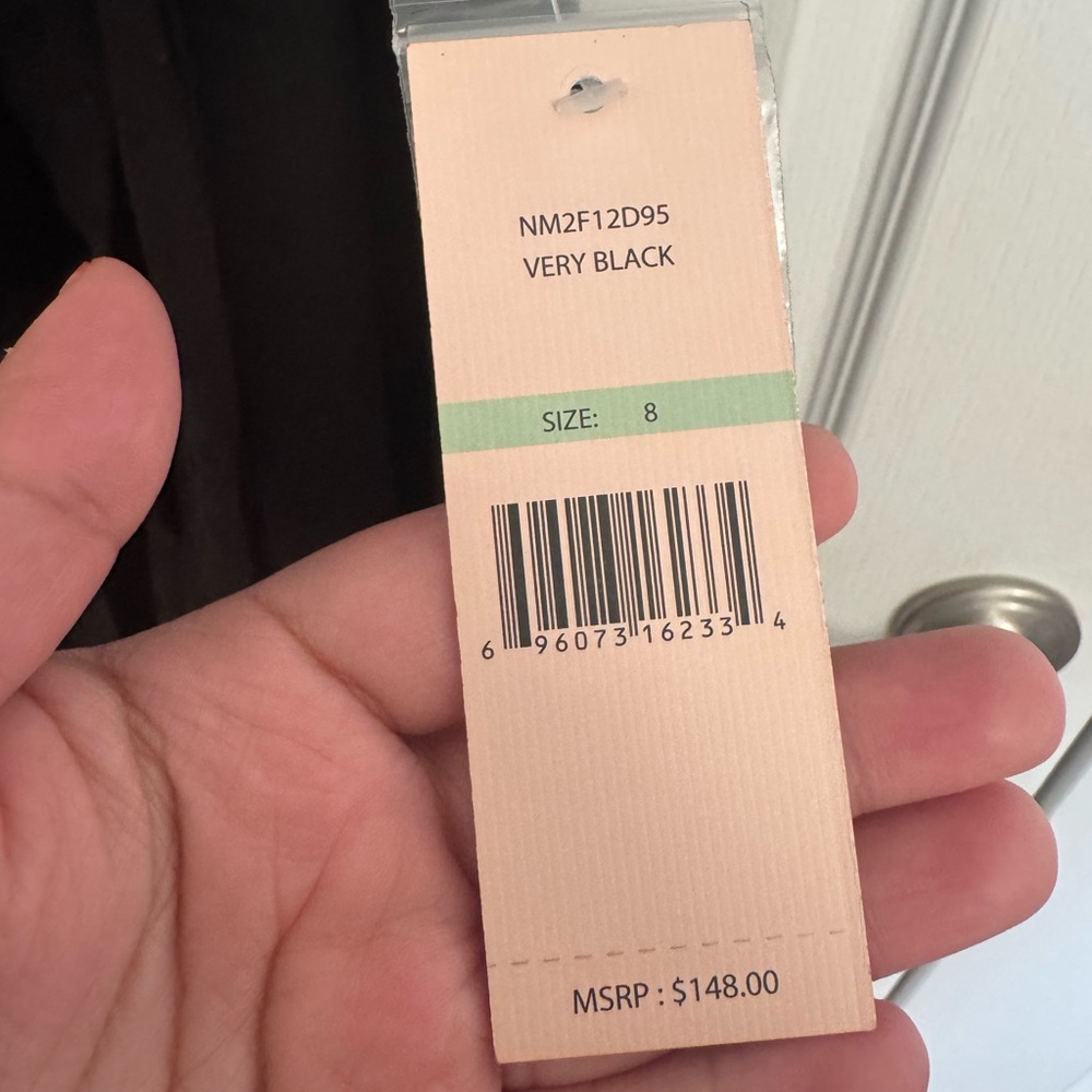 NWT Nanette Lepore Elegant Black Button-Down Midi Dress with Black Slip size 8 - Picture 3 of 3